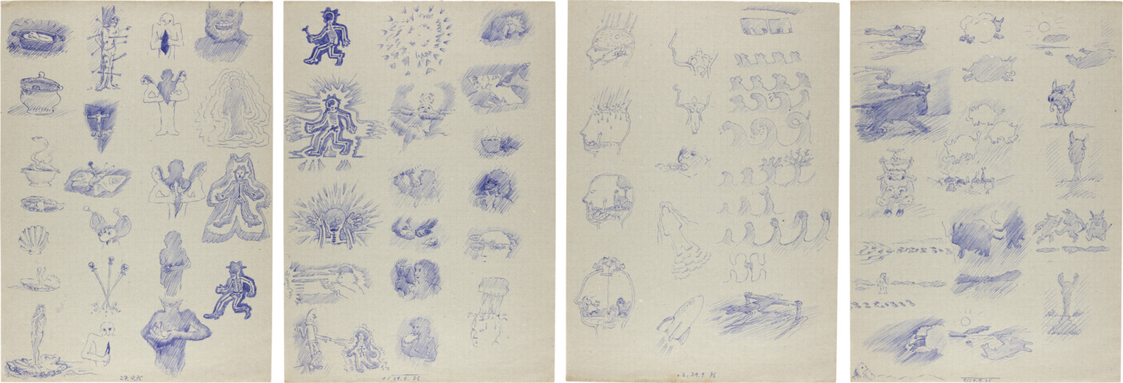 Drawing by David Weiss, , dated 1975