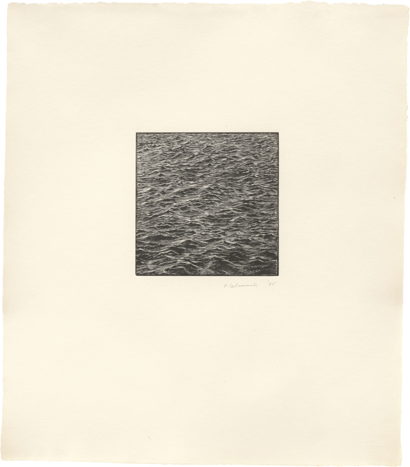 Wood Engraving No Title, VIJA CELMINS Ocean Prints | Matthew Marks